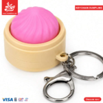 ⁦1Pc Random - Keychain Simulation Dumpling - LED⁩ - الصورة ⁦7⁩