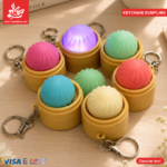 ⁦1Pc Random - Keychain Simulation Dumpling - LED⁩ - الصورة ⁦2⁩
