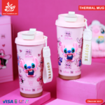 1Pc Random - 3D Thermal Mug - POP Stitch Pink - 550ml