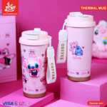 ⁦1Pc Random - 3D Thermal Mug - POP Stitch Pink - 550ml⁩ - الصورة ⁦3⁩