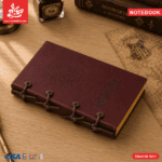 ⁦Vintage Notebook Rope Binding A6 PU Leather - Harry Potter - Brown - 112 Kraft Pages⁩ - الصورة ⁦2⁩
