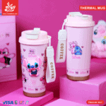 ⁦1Pc Random - 3D Thermal Mug - POP Stitch Pink - 550ml⁩ - الصورة ⁦2⁩
