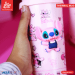 ⁦1Pc Random - 3D Thermal Mug - POP Stitch Pink - 550ml⁩ - الصورة ⁦3⁩