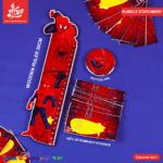 Set of 3Pcs Spider Man - Wooden Ruler & 20pcs of Reminder Stickers & Button Pin