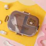 ⁦Bear Lunch Box Set - 1.4L with Spoon & Fork⁩ - الصورة ⁦4⁩