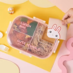 ⁦Rabbit Lunch Box Set - 1.4L with Spoon & Fork⁩ - الصورة ⁦3⁩