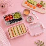 ⁦Stainless Steel Lunch Box - Pink⁩ - الصورة ⁦2⁩