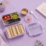 ⁦Stainless Steel Lunch Box - Purple⁩ - الصورة ⁦2⁩