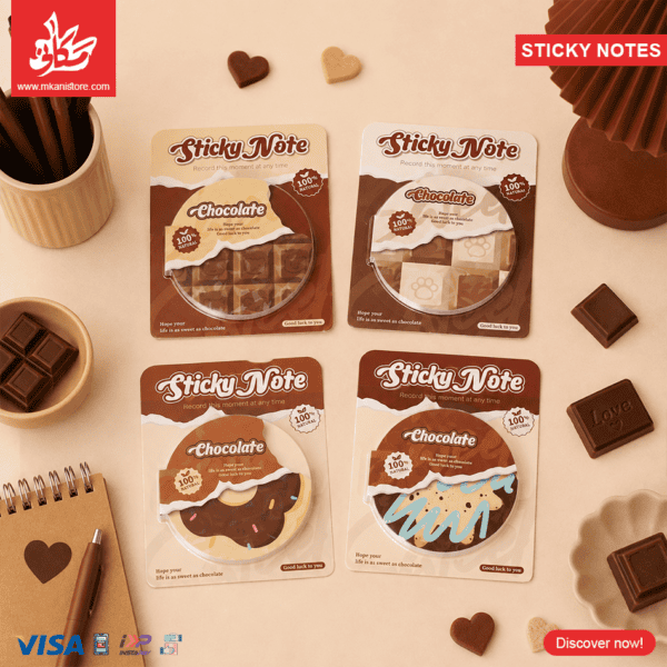 1Pc Random - Sticky Notes Mix 60 Sheets - Chocolate