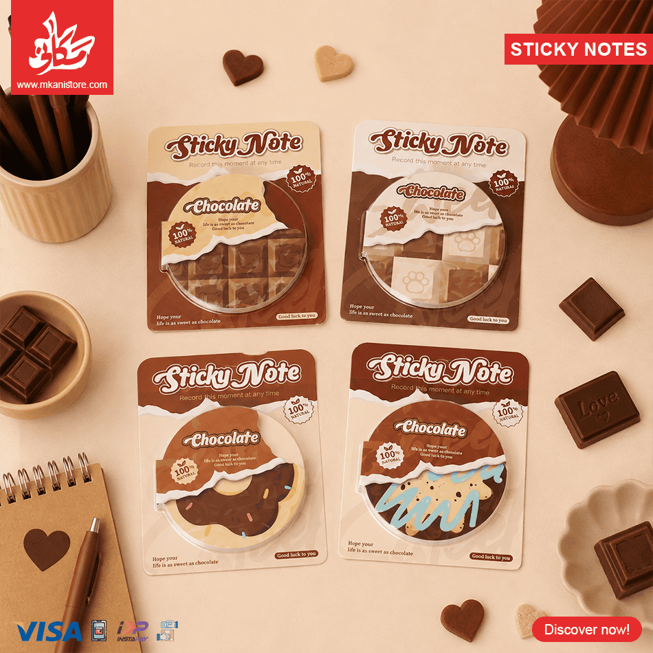 289 1Pc Random - Sticky Notes Mix 60 Sheets - Chocolate - الصورة 1