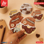 ⁦1Pc Random - Sticky Notes Mix 60 Sheets - Chocolate⁩ - الصورة ⁦2⁩