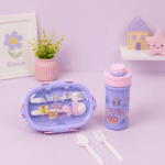 Butterfly Lunch Box Set - 1.2L Box 3-Grid & 500ML Bottle