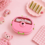 Double Layer Lunch Box 1.1L - Bear Pink
