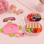 ⁦Double Layer Lunch Box 1.1L - Bear Pink⁩ - الصورة ⁦2⁩