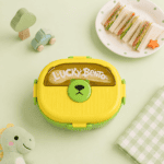 Double Layer Lunch Box 1.1L - Bear Green