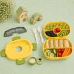 ⁦Double Layer Lunch Box 1.1L - Bear Green⁩ - الصورة ⁦2⁩