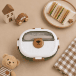 Double Layer Lunch Box 1.1L - Bear Brown