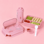 ⁦Mermaid Lunch Box Set - 1L Box & 500ML Bottle - with Folding Spoon⁩ - الصورة ⁦2⁩