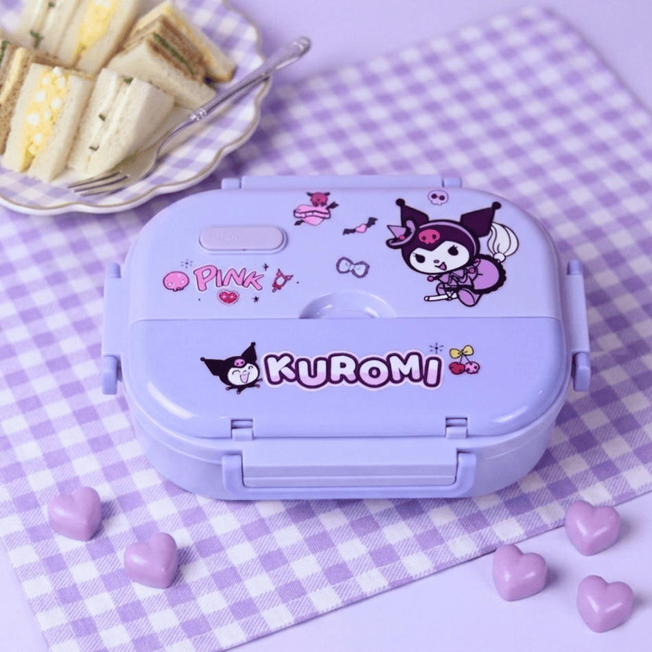 372 Stainless Steel Lunch Box - 900ML 2-Grid - Kuromi - الصورة 1