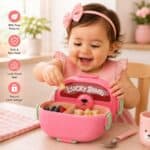 ⁦Double Layer Lunch Box 1.1L - Bear Pink⁩ - الصورة ⁦6⁩