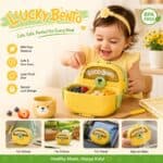 ⁦Double Layer Lunch Box 1.1L - Bear Red⁩ - الصورة ⁦7⁩