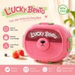 ⁦Double Layer Lunch Box 1.1L - Bear Pink⁩ - الصورة ⁦5⁩